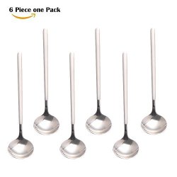 Baikai 4 Pieces Mini Coffee Spoon,18/10 Stainless Steel Teaspoons Set Demitasse Espresso Spoons 5.5 Inch 