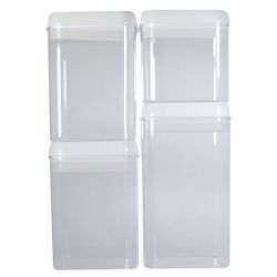Large 4 Piece Airtight Food Container canister Set