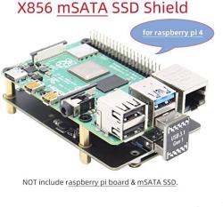Geekworm Raspberry Pi 4 Msata SSD Adapter Raspberry Pi 4 Model B X856 Msata SSD Expansion Board USB3.0 Module For Raspberry Pi 4B