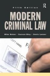 Modern Criminal Law - Fifth Edition Hardcover 5TH New Edition