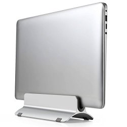 Vertical Laptop Stand Holder - Motong Aluminum Alloy Laptop Stand Holder For Macbook Air Macbook Pro Notebooks With Thickness From 0.55 Inch To 0.74 Inch Silver