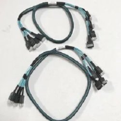 810MM Long Bundled Cable Kit 2 Cables Included Straight Oculink SFF-8611CONNECTORS To Straight right Angle Oculink SFF-8611 C