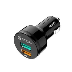 AUKEY Car Charger With Dual-port & Quick Charge 3.0 Technology For Samsung Lg And More|qualcomm Certified