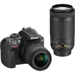 Nikon D3400 Body Only + 18-55MM VR Lens + 70-300MM Dx + 50MM F1.8 + Sd Card+s bag+card Reader