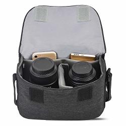 Caden Camera Shoulder Bag Case Compatible For Nikon Canon Sony Dslr Slr Mirrorless Cameras Waterproof Black