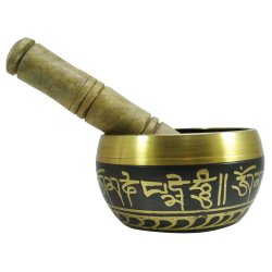Tibetan Singing Bowl Sound Healing Prayer Brass Om Mani Padme Hum Collectable |MF2666A