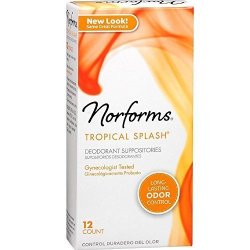 Norforms Tropical Splash Deodorant Suppositories 12 Each Pack Of 6