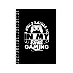 Gaming A5 Notebook Spiral Lined Gaming Lover Graphic Notepad Saying GIFT171
