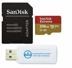 Sandisk 256GB Sdxc Micro Extreme Memory Card And Sd Adapter Bundle Works With Samsung Galaxy S10 S10+ S10E Phone Class 10 A2 SDSQXA1-256G-GN6MA Plus