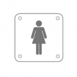 Qs Signage Stainless Steel Square 100MM Female