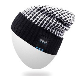 Rotibox Wireless Bluetooth Beanie Knit Hat Music Cap With Stereo Headphone Headset Earphone Speaker Hands-free Phone Call For Gym Outdoor Sports Skiing Running Skating