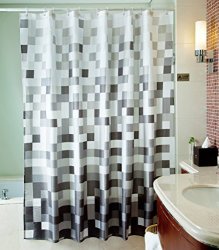 Sfoothome Polyester Fabric Shower Curtain Waterproof no More Mildews Bathroom Shower Curtains