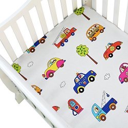 Brandream Boys Toddler Crib Sheet Cotton Fitted Sheet Baby Crib