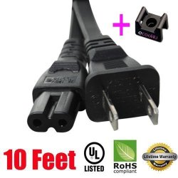 Ac Power Cord 2 Prong Figure 8 For LG Flat Screen Television Specific Models Only - 10FT
