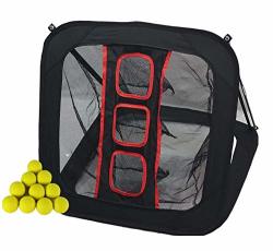 Just Play Sports Golf Chipping Net W 12 Foam Practice Balls Collapsible pop Up Golfing Net With Movable Target Indoor outdoor Practice