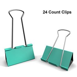 Nctinystore Binder Clips Medium Metal Clamp 1.25 inch 32 mm Pink, 24-PCS Nctinystore Binder Clips Medium Metal Clamp 1.25 inch 32 mm Pink, 24-PCS