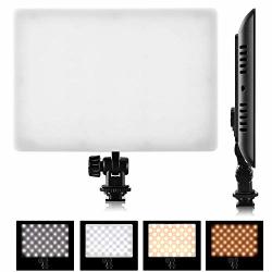 Ultra Thin LED Camera Video Light Photography Lighting Panel Lamp With Adjustable Color Temperature 3200K-5600K Soft Light For Canon Nikon Sony Pentax Olympas Dslr