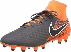Nike Men's Obra 2 Academy Df Fg Football Boots Grey Dark Grey Black Total Orange White 080 40.5