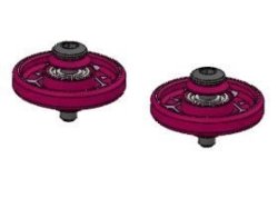 3RACING 3R M4WD-30 PK 13MM Aluminum Ball -race Rollers Ringless Pink For Tamiya MINI 4WD