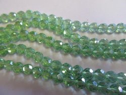 Green Crystal Round BEADS-20PC