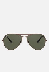 Metal Aviator Sunglasses 55MM - Brown