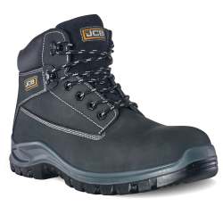 JCB Holton Hiker Black Nubuck Steel Toe Men's Boot Including Free High Quality Work Gloves - 10
