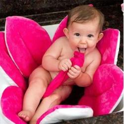 Baby Flower Bath Mat - Hot Pink