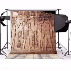 Aofoto 10X10FT Photography Backdrop Girl Background Ancient Egyptian Mural Totem Worship Floor Tiles History Culture Travel Toddler Adult Boy Artistic Portrait Photo Shoot Studio