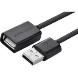 UGreen 2M USB2.0 M To USB2.0 F Extension Cable - Black