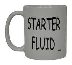 Funny Mechanic Coffee Mug Starter Fluid Novelty Cup Great Gift Idea For Men Car Enthusiast Humor BrOther Or Friend