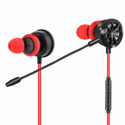 Game Headphone Super Bass Stereo Headset With MIC Headset Earbuds Lead Microphone Phone Mobile Gaming Laptop Cellphone PC Black