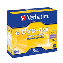 - 4.7gb Dvd+rw 4x - Box Of 5