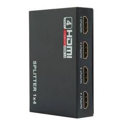 4 Port HDMI Splitter 1080P 3D - Four Parallel Outputs DK104C - Hub Switch Distributor Black