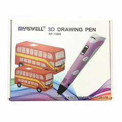 Myriwell RP100B 3D Drawing Pen With Lcd Screen 3 Colors Free Refill Myriwell 3D Printing Pen RP100B 3D Printer Pen V2 Purple Color