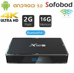 Sofobod X96H Tv Box Android 9.0 Tv Box 2GB RAM 16GB Rom 2.4G 5G Dual Wifi Bt 4.1 Smart Tv Box H.265 Decoding HD 4K