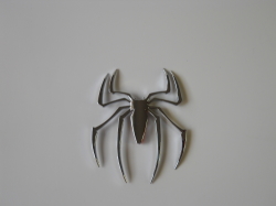 Spiderman Badge Chrome Plastic