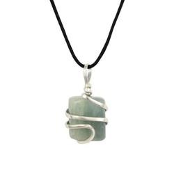 Aquamarine Gemstone Pendant Necklace - Natural Crystal Healing Stone Of Courage Throat Chakra & Communication Aid Calming & Soothing Energy To