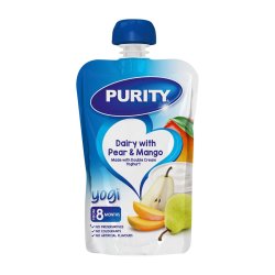Purity Pouch Dairy With Pear & Mango 110ML From 6 Months