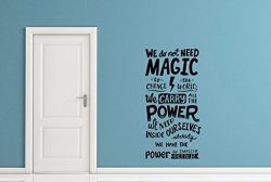 Usa DECALS4YOU Harry Potter Wall Decals Quotes We Do Not Need Magic To Change The World Decor Stickers Vinyl MK0554