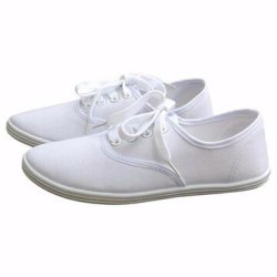 Womens Solid Color Canvas Lace Up Casual Flats Loafers : 8