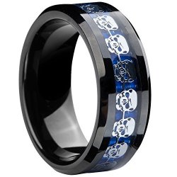 Milo Bruno Wood Inlay Tungsten Wedding Ring