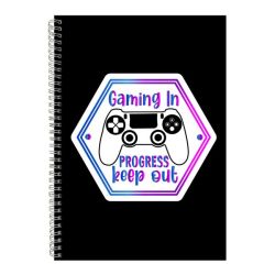 Gaming In Porcess A4 Notebook Spiral Lines Gaming Graphic Notepad Gift 112