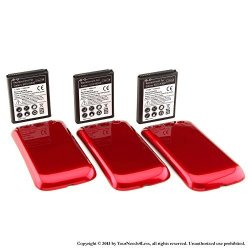 YN4L 3 X 4300MAH Extended Batteries For Samsung Galaxy S3 I9300 I747 T999 L710 With Red Extended Back Cover
