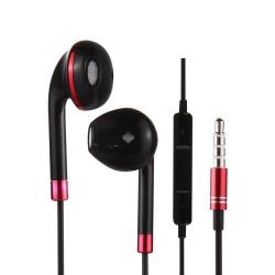 Black Wire Body 3.5MM In-ear Earphone With Line Control & MIC For Iphone Samsung Htc Sony And Oth...