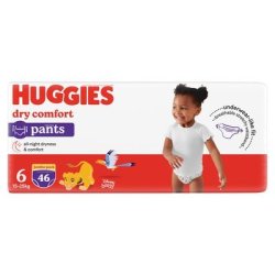 Huggies Dry Comfort Pants Size 6 Jumbo Pack 46 Pants