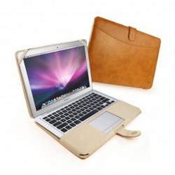 Tuff-Luv Brown Faux Leather Case Cover For Macbook Pro & Retina 13.3"
