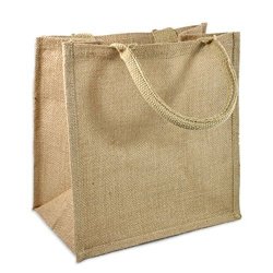 Natural Burlap Tote Bags Reusable Jute Bags With Full Gusset Pack Of 6 Medium