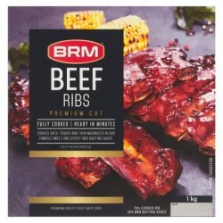 Brm Pre-cooked Beef Spare Ribs 1KG