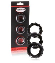 Malesation Stretchy Penis Rings - Set Of 3 -