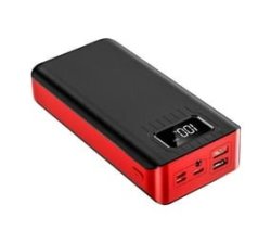 40000MAH Portable Fast Charging LED Screen Display Power Bank Q-CD701 Black red